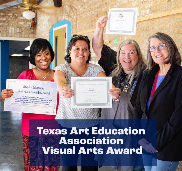 Fort Worth Academy of Fine Arts Teachers receiving the Texas Art Education Association Visual Arts Award
