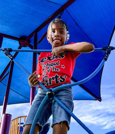 Student at TeSA Playground Student at TeSA Playground