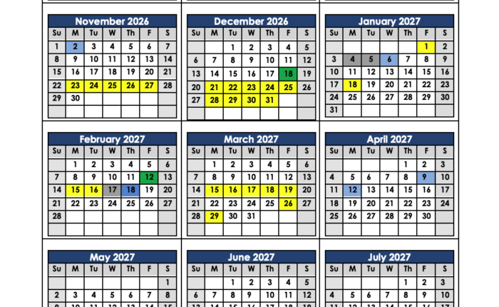 2026 2027 School Calendar
